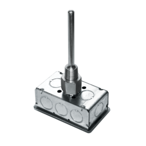 20,000 Ohm Thermistor, Immersion, Welded Well, 4", Galvanized Enclosure