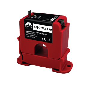 Analog Current Sensor, 0-10 VDC, DIN Rail, Split Core, 0-100, 0-200, 0-250 Amp (Default)