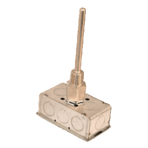 1,000 Ohm Nickel RTD, Immersion, Welded Well, 4", Galvanized Enclosure