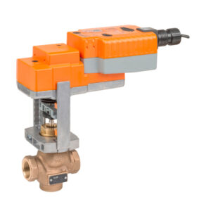 G215B-F+LVKX24-3 Globe Valve,0.5",2 Way,1.3 Cv,w/ Electronic Fail-Safe,24V,Floating