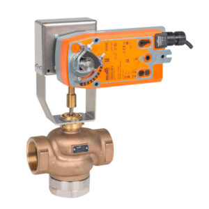 G325B-L+NFB24-SR-X1 Globe Valve,1",3 Way,14 Cv,w/ Spring Return,24V,Modulating