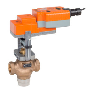 G350B-N+SVKB24-3 Globe Valve,2",3 Way,40 Cv,w/ Electronic Fail-Safe,24V,Floating