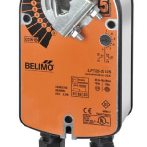 LF120 US Damper Actuator, 35 in-lbs [4 Nm], Spring return, AC120V, On/Off