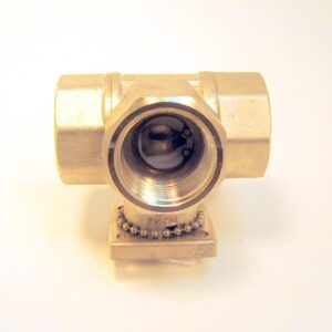 B339 3-way CCV, Stainless Steel Ball and Stem, 1-1/2", Cv 29