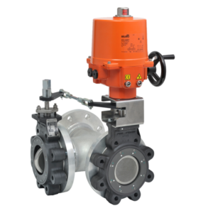 F7150-150SHP+SY4-110 Butterfly Valve,6",3 Way,1103Cv,w/ Non-Spring,120V,On/Off,SW,NEMA 4XH