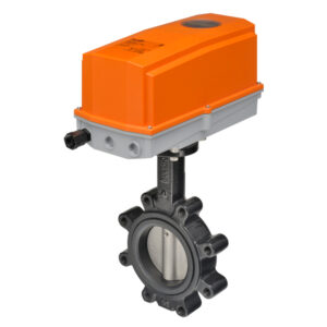 F6100HDU+GRX24-MFT Butterfly Valve,4",2 Way,600Cv,w/ Non-Spring,100-240V,MFT