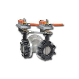 F765HD+GMX24-MFT-T-X1 N4 Butterfly Valve,2.5",3 Way,196Cv, w/ Non-Spring,24V,MFT,NEMA 4