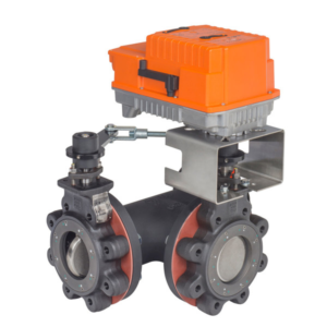 F780-150SHP+PKRXUP-MFT-T Butterfly Valve,3",3 Way,228Cv,w/ Electronic Fail-Safe,24 -240V,MFT,SW,NEM
