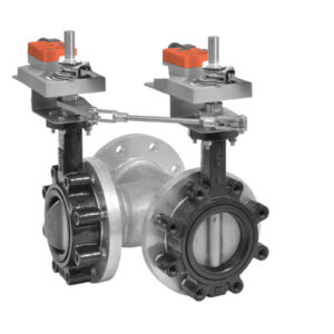 F780HD+2*GKX24-MFT-X1 Butterfly Valve,3",3 Way,302Cv,w/ Electronic Fail-Safe,24V,MFT
