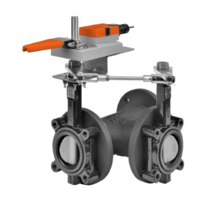 F780HDU+GMX24-MFT-X1 Butterfly Valve,3",3 Way,302Cv,w/ Non-Spring,24V,MFT
