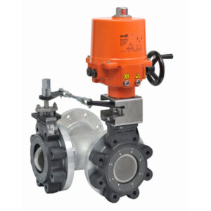 F7200-300SHP+SY4-220 Butterfly Valve,8",3 Way,1911Cv,w/ Non-Spring,230V,On/Off,SW,NEMA 4XH