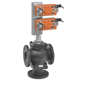 G765S-250+2*AFBUP-S-X1 Globe Valve,2.5",3 Way,68Cv,w/ Spring Return,24 -240V,On/Off,SW