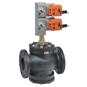 G780S+2*GKX24-MFT-X1 Globe Valve,3",3 Way,85Cv,w/ Electronic Fail-Safe,24V,MFT