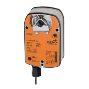 LF24-SR-E US Damper Actuator, 35 in-lbs [4 Nm], Spring return, AC/DC24V, DC2...10V