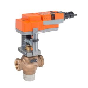 G332B-M+SVB24-SR Globe Valve,1.25",3 Way,20 Cv,w/ Non-Spring,24V,Modulating