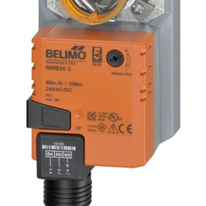 NMB24-3 Damper Actuator, 90 in-lbs [10 Nm], Non fail-safe, AC/DC24V, On/Off, Floating point
