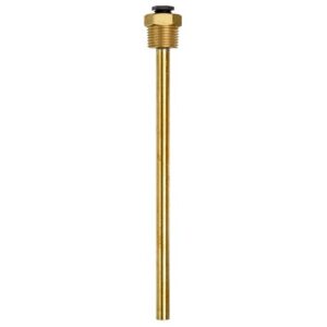 A-22P-A21 thermowell pocket, brass (fabricated), 6" [150 mm], 1/2" NPT, wrench size 3/4"
