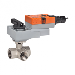 B350L+ARB24-3 Ball Valve,2" ,3 Way,87Cv,w/ Non-Spring,24V,Floating
