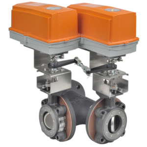 F765-150SHP+GMCX24-3-T-X1 N4 Butterfly Valve,2.5",3 Way,146Cv,w/ Non-Spring,24V,Floating,NEMA 4