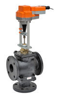 G7125DS+AVKB24-3 Globe Valve,5",3 Way,195Cv,w/ Electronic Fail-Safe,24V,Floating