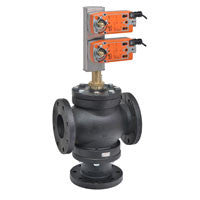 G7125D+2*AFX24-MFT-X1 Globe Valve,5",3 Way,195Cv,w/ Spring Return,24V,MFT