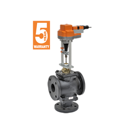 G780S-250+RVX24-3 Globe Valve,3",3 Way,85Cv,w/ Non-Spring,24V,Floating Point