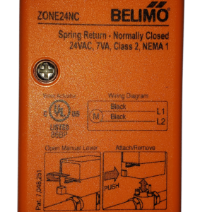 ZONE315S-10+ZONE24NC Zone Valve,0.5" ,3 Way,1Cv,w/ Spring Return,24V,On/Off