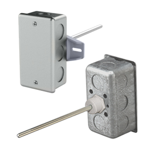 BA/10K-3-I-8 Immersion Temp Sensor, 8 Stainless Steel Probe, Steel J-Box Enclosure