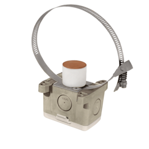 BA/10K-3-S-BB4 - clamp-on strap unit with 10K-3 thermistor sensor in BAPI BOX 4 plastic enclosure