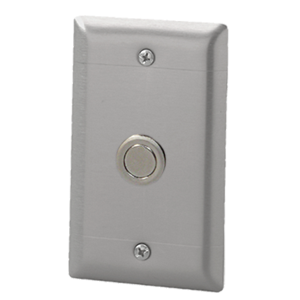 BA/10K-3-SP-O2 Wall Plate Temp Sensor,Low Profile Style Pushbutton Override,Stainless Stl,Sngl Gang