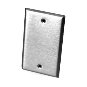 10,000 Ohm Thermistor (Type III), Wall Plate, Stainless Steel, Override