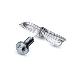 10,000 Ohm Thermistor (E1), Flush Mount Button, Stainless Steel