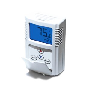 Microprocessor Based Sensor (RH & Temp) LCD, RH3%:0-10V, 0-10 VDC, Deg F, Setpoint, Override