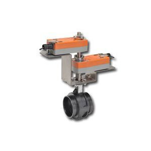 F750VIC+AFX24-MFT-S-X1 Butterfly Valve,2",3 Way,115Cv,w/ Spring Return,24V,MFT,SW