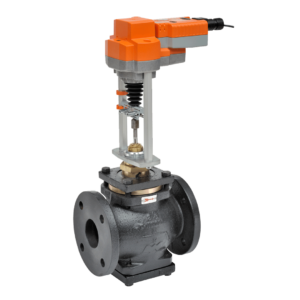 G6150LCS+AVKX24-MFT Globe Valve,6",2 Way,344Cv,w/ Electronic Fail-Safe,24V,MFT