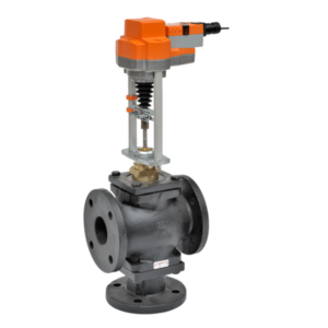 G7100S-250+EVB24-SR Globe Valve,4",3 Way,190Cv,w/ Non-Spring,24V,Modulating