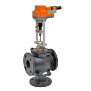 G7100S-250+EVB24-3 Globe Valve,4",3 Way,190Cv,w/ Non-Spring,24V,Floating