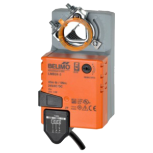 LMB24-3-S Damper Actuator, 45 in-lbs [5 Nm], Non fail-safe, AC/DC24V, On/Off, Floating point, 1 x