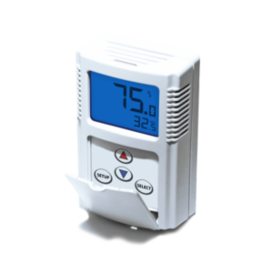 Microprocessor Based Sensor (RH & Temp) LCD, RH3%:4-20mA, 4-20 mA, Deg F, Setpoint, Override
