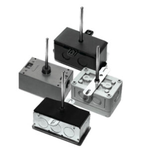 Transmitter w/ 100 Ohm RTD (NIST Cert), High Temperature Duct, 8" 316 SS, Galvanized Enclosure, 2-10VDC Output