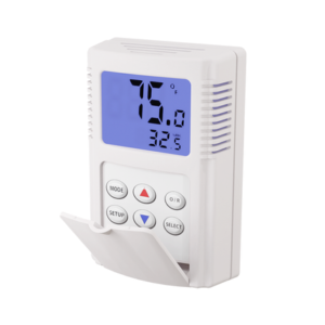 Microprocessor Based Sensor (RH & Temp) LCD, RH3%:0-10V, 0-10 VDC, Deg F, Setpoint, Override