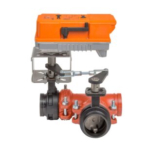 F7125VIC+PRBUP-3-T Butterfly Valve,5",3 Way,1200Cv,w/ Non-Spring,24 -240V,On/Off