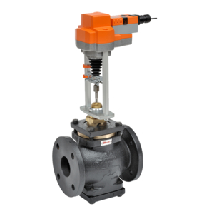 G6100C+EVB24-SR Globe Valve,4",2 Way,170Cv,w/ Non-Spring,24V,Modulating