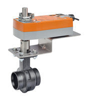 F665VIC+AFX24-MFT-S-X1 Butterfly Valve,2.5",2 Way,260Cv,w/ Spring Return,24V,MFT,SW