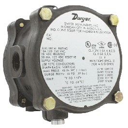 1950G-0-B-120-NA Explosion-proof differential pressure switch, range .15-.50" w.c.  *Non-Cancelable and Non-Returnable*