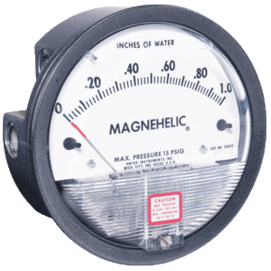 2000-0 Differential Pressure Gage, range 0-.5" w.c.  *Non-Cancelable and Non-Returnable*