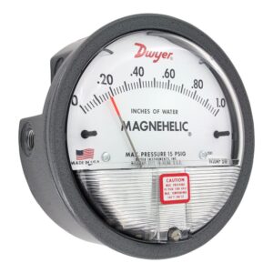 2001-SP Differential pressure gage, range 0-1" w.c., w/set point indicator  *Non-Cancelable and Non-Returnable*