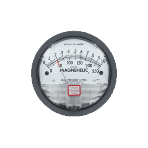 2002D Differential Pressure Gage, range 0-2" w.c. & 0-500 Pa  *Non-Cancelable and Non-Returnable*