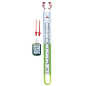 1221-24-W/M U-tube manometer, range 12-0-12" w.c., 13.4 oz (379.7 g) mercury required to fill  *Non-Cancelable and Non-Returnable*