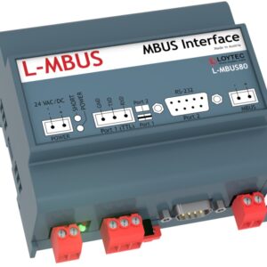 L-MBUS80, M-BUS interface for up to 80 slaves, Attention: This device shall only be used together with LOYTEC devices offering an EXT port